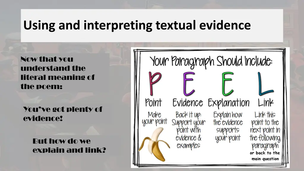 using and interpreting textual evidence