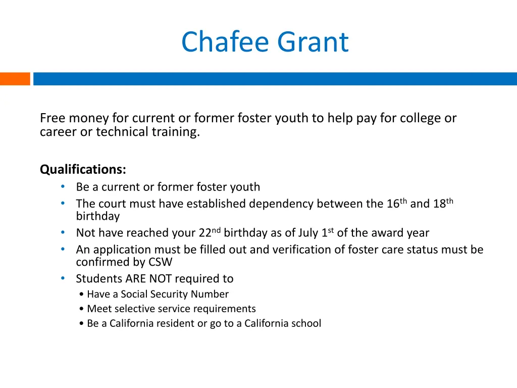 chafee grant