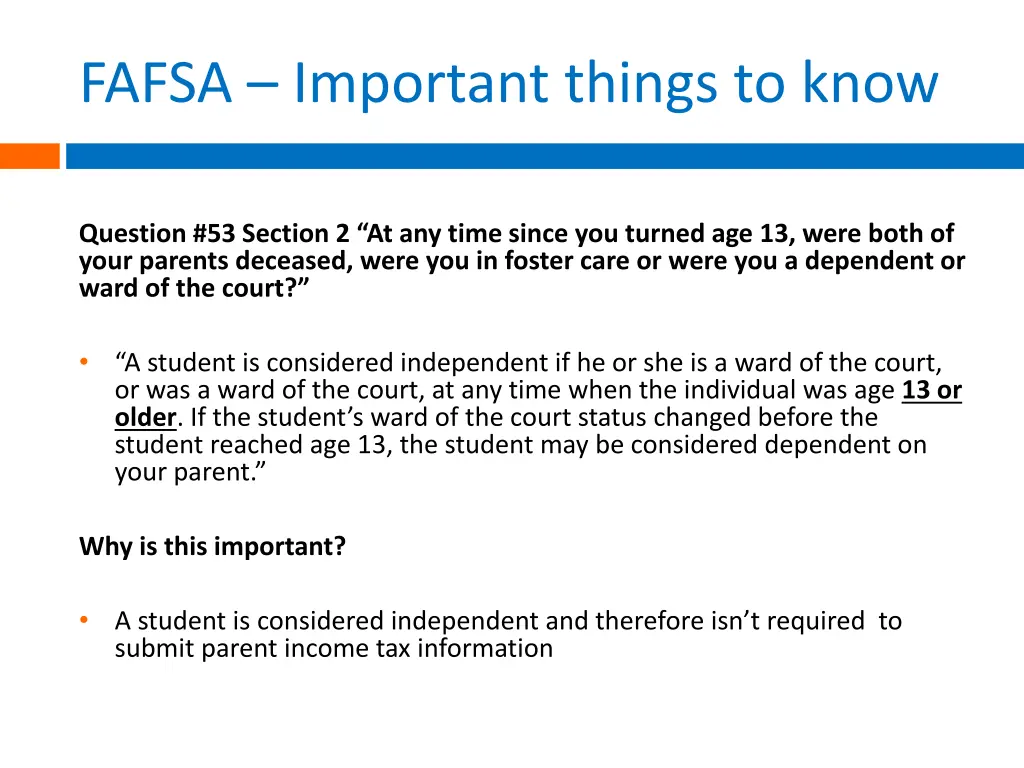 fafsa important things to know