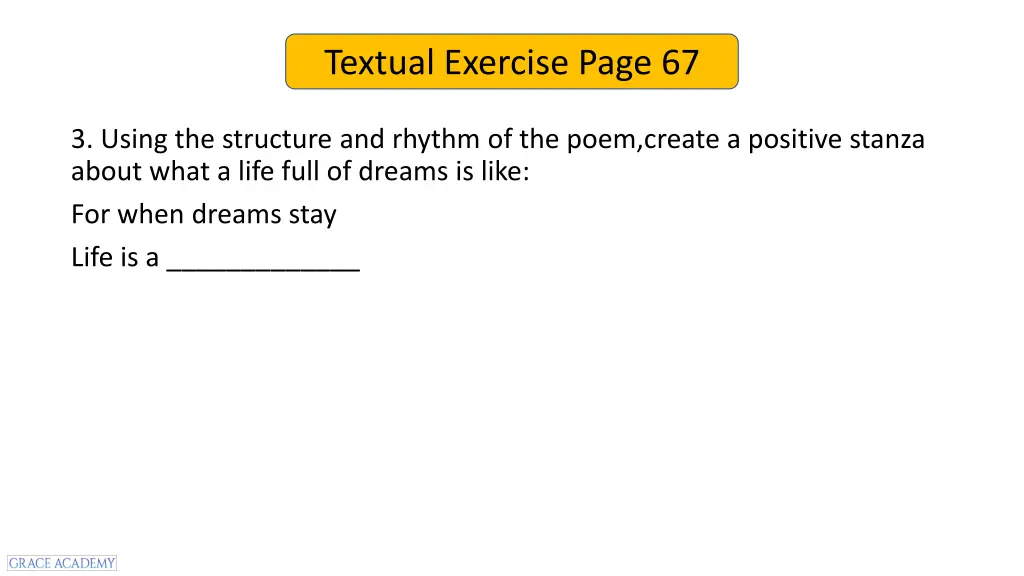 textual exercise page 67