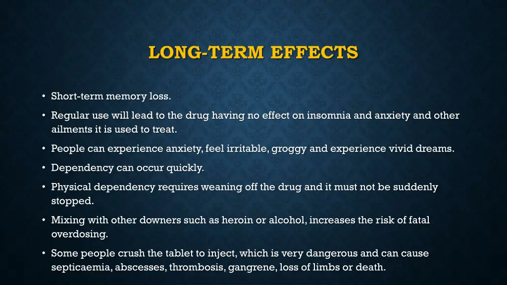 long term effects