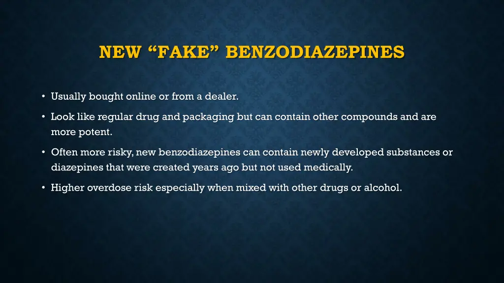 new fake benzodiazepines