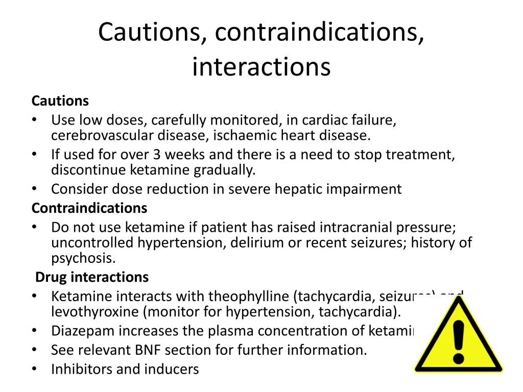 cautions contraindications interactions