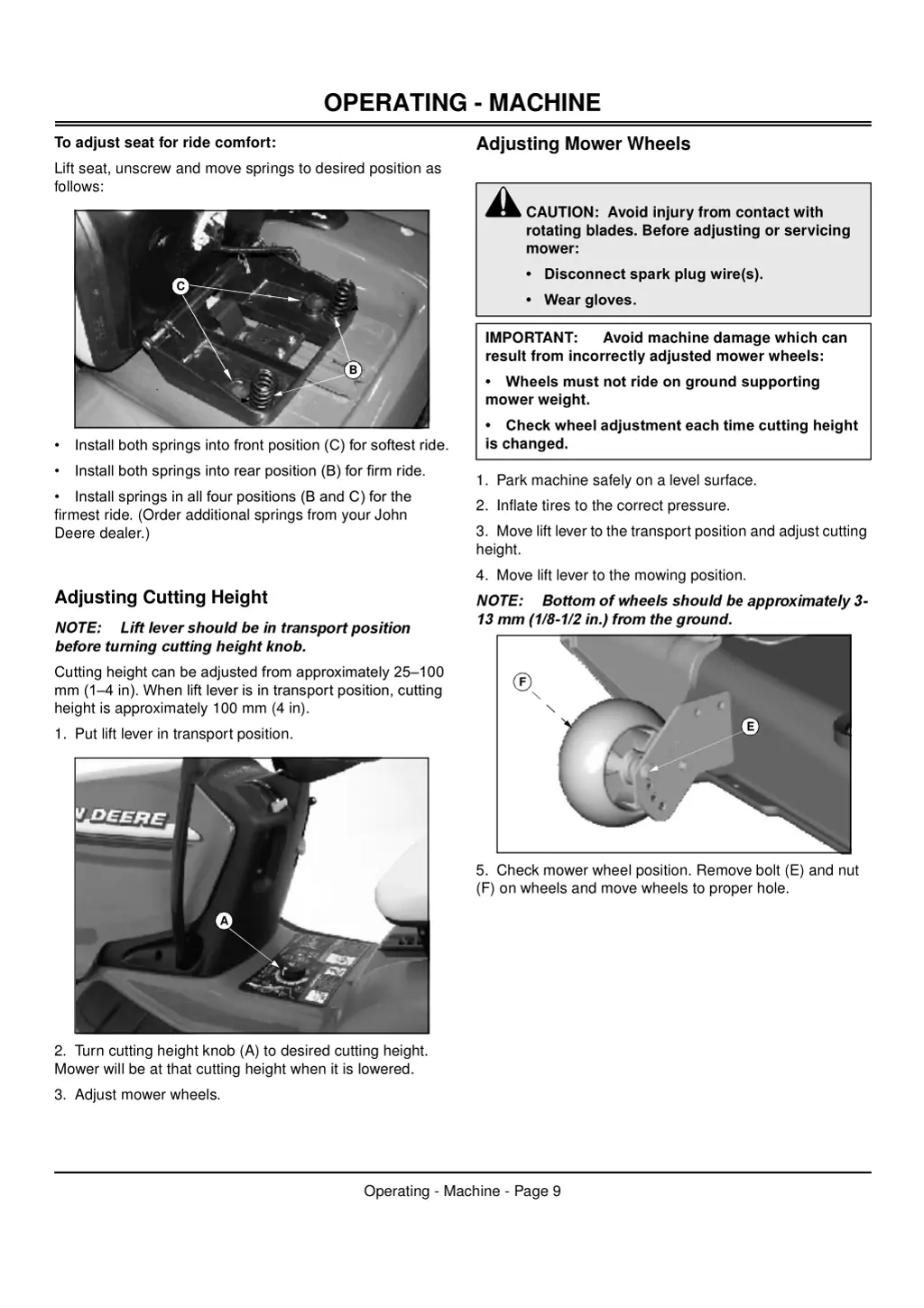 operating machine 1