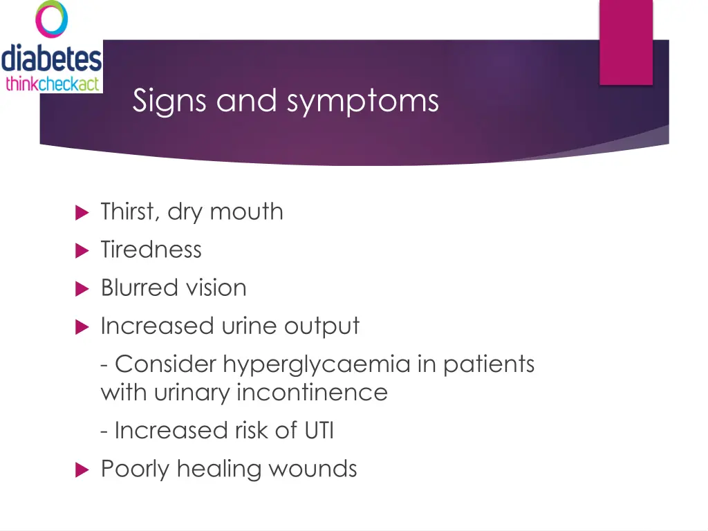 signs and symptoms