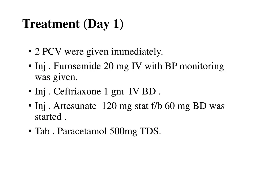 treatment day 1