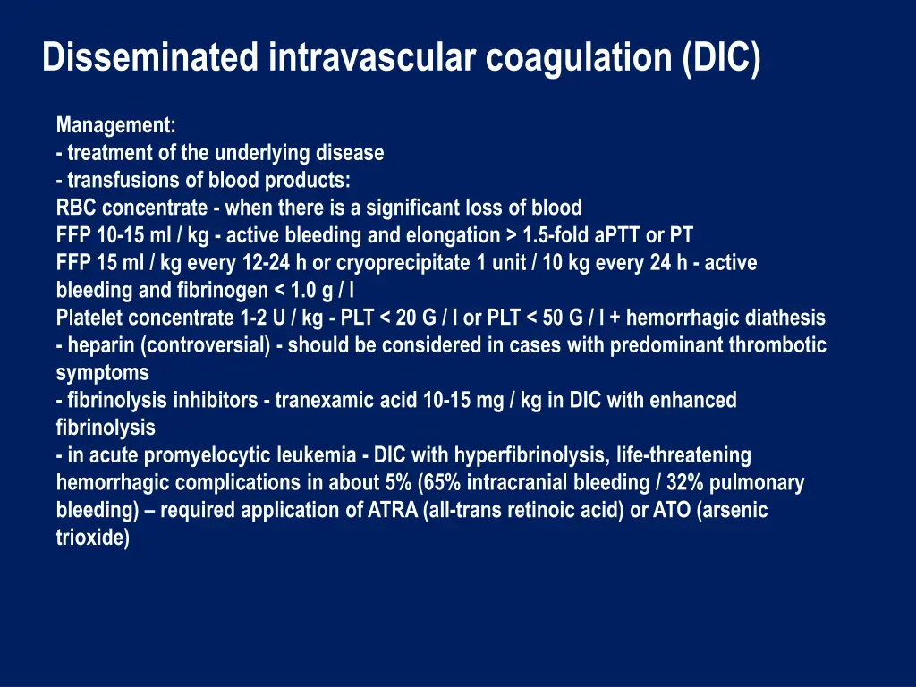 disseminated intravascular coagulation dic 1