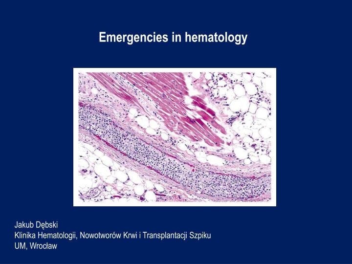 emergencies in hematology