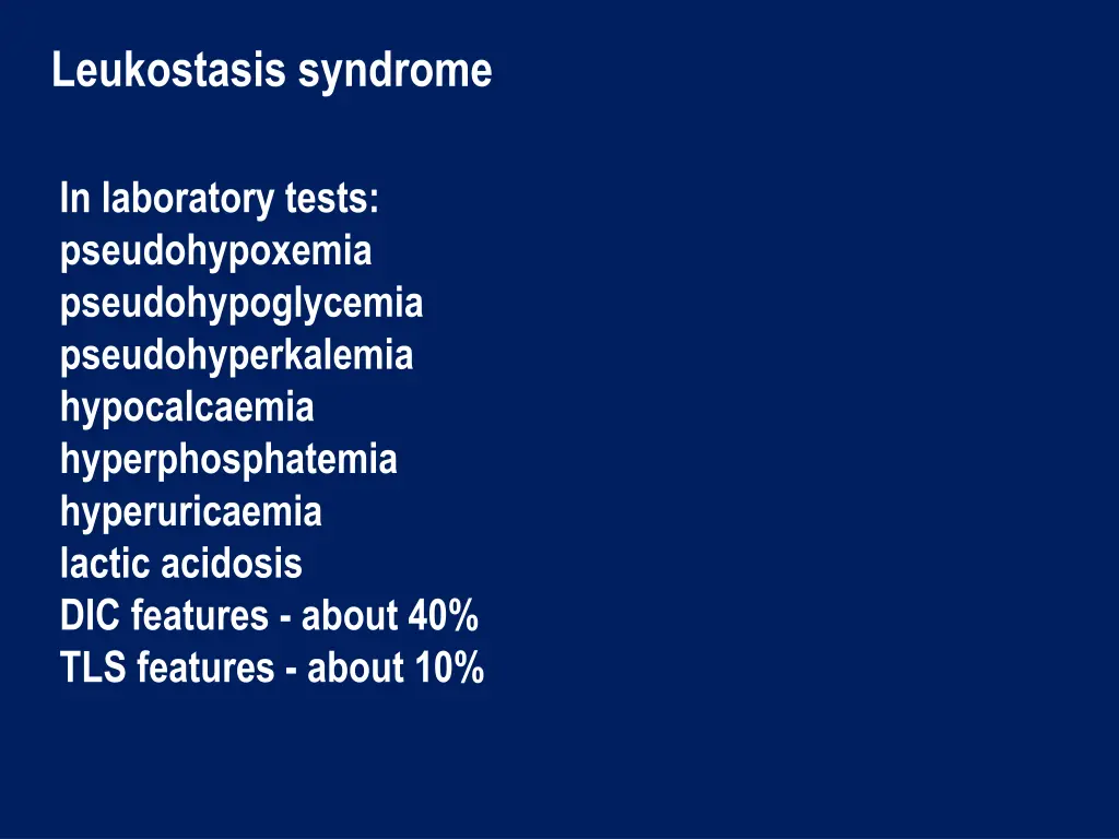 leukostasis syndrome 1