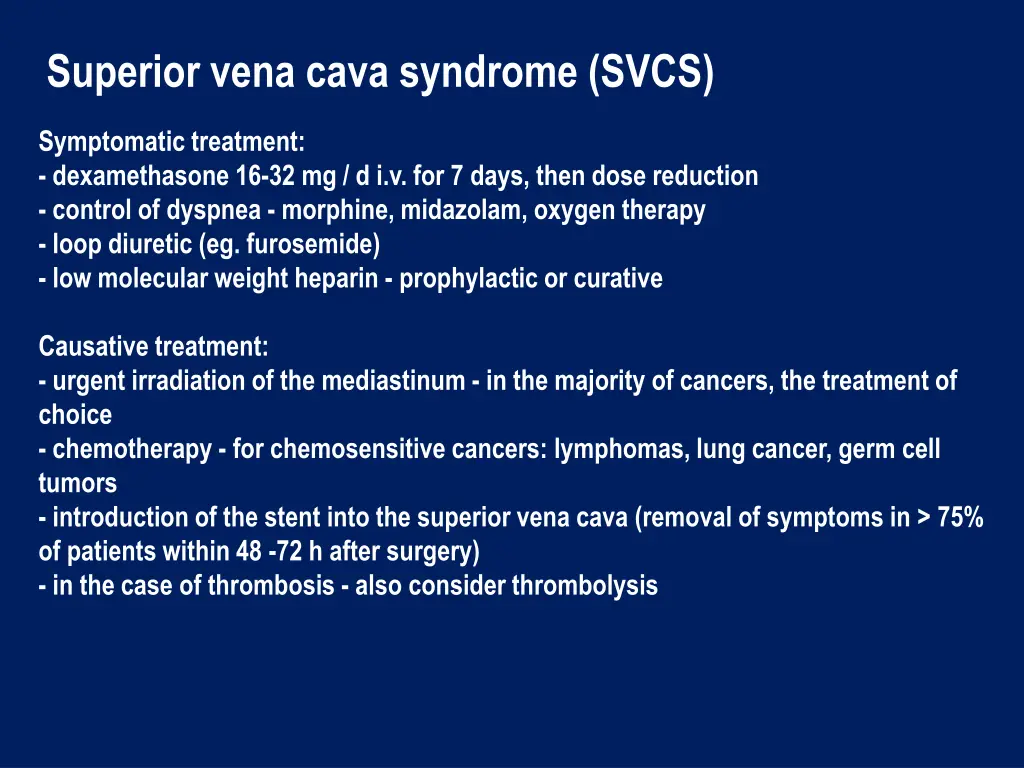 superior vena cava syndrome svcs 1