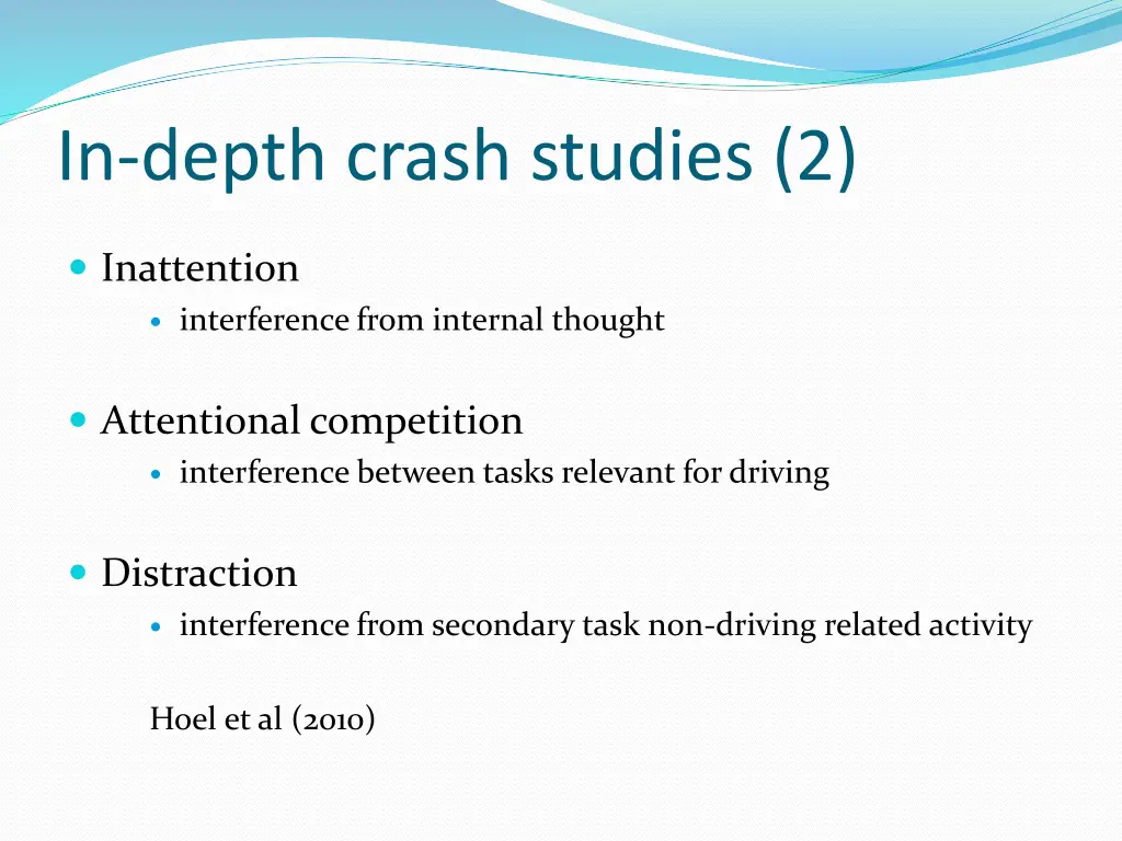 in depth crash studies 2