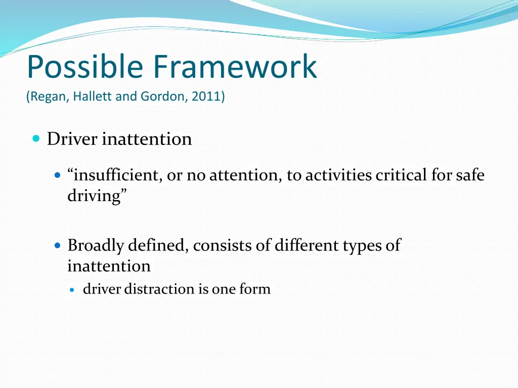 possible framework regan hallett and gordon 2011