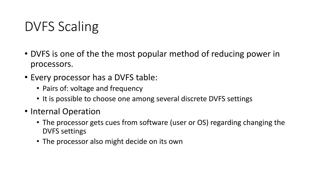 dvfs scaling