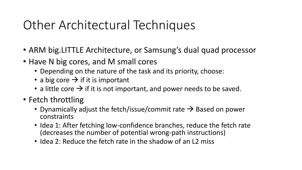 other architectural techniques