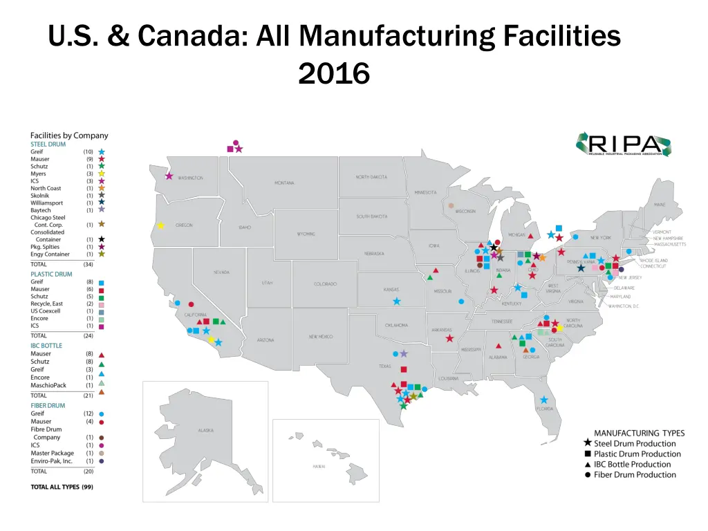 u s canada all manufacturing facilities 2016