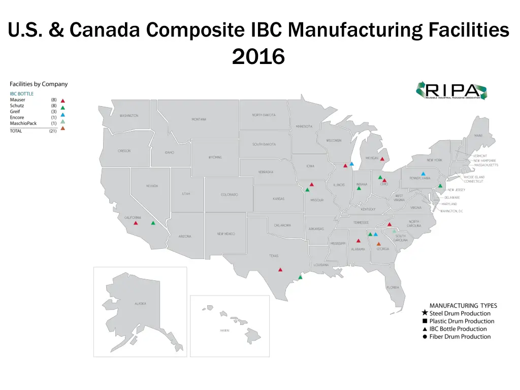 u s canada composite ibc manufacturing facilities