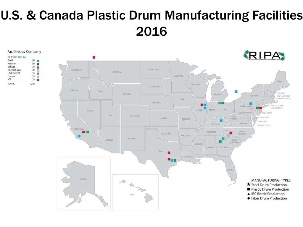 u s canada plastic drum manufacturing facilities