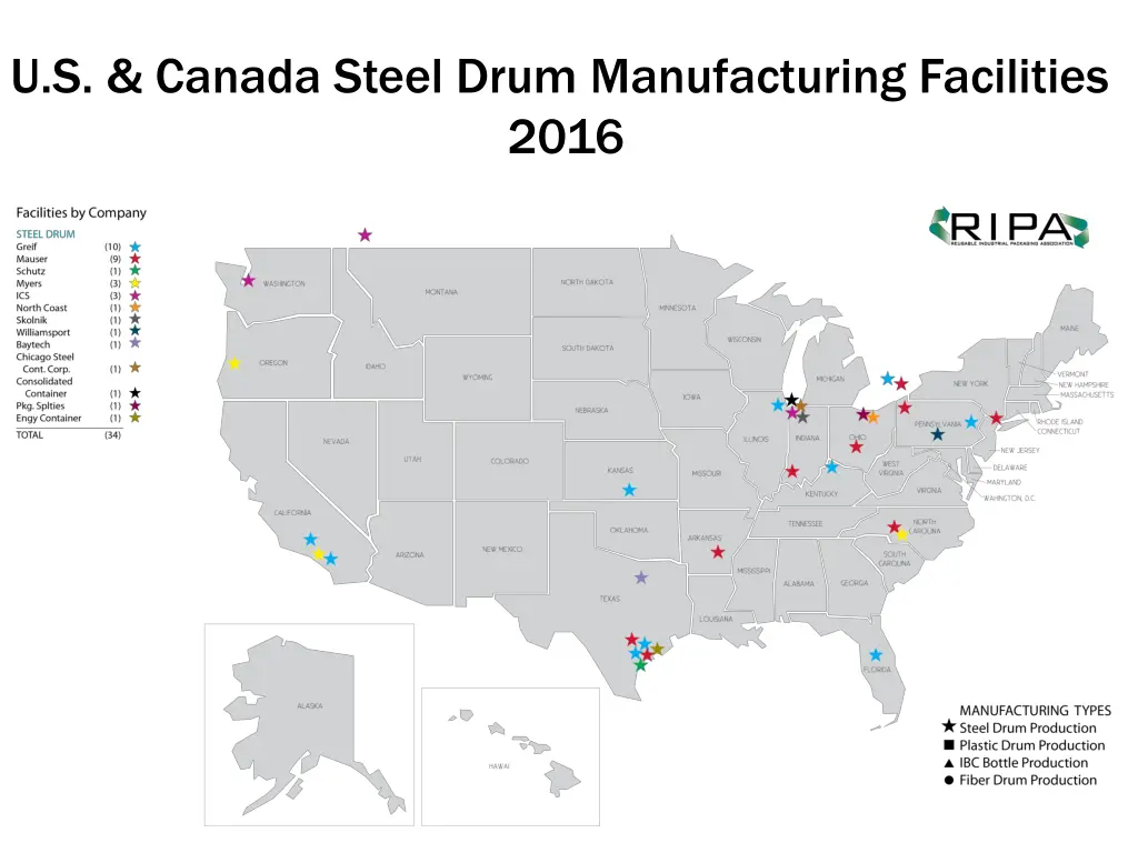 u s canada steel drum manufacturing facilities