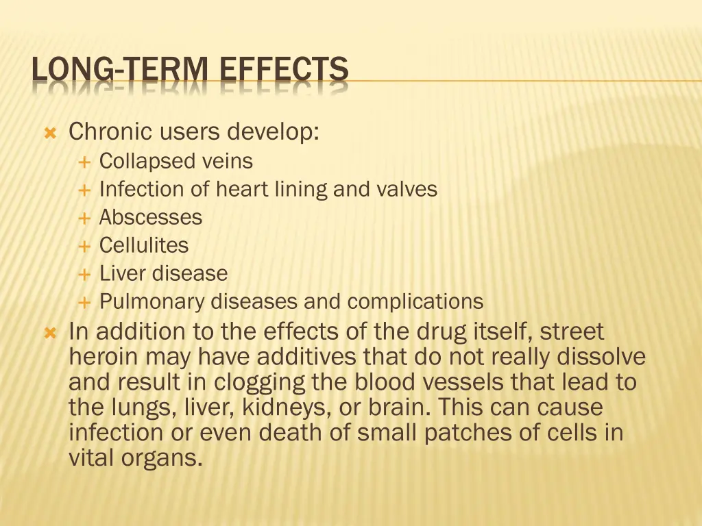 long term effects