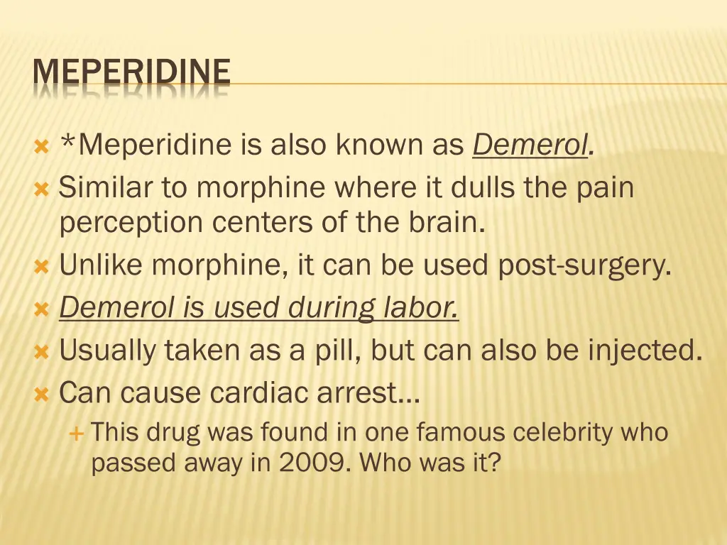 meperidine