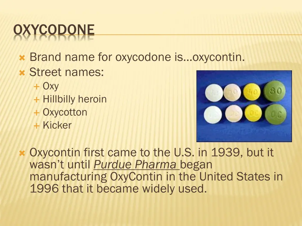 oxycodone