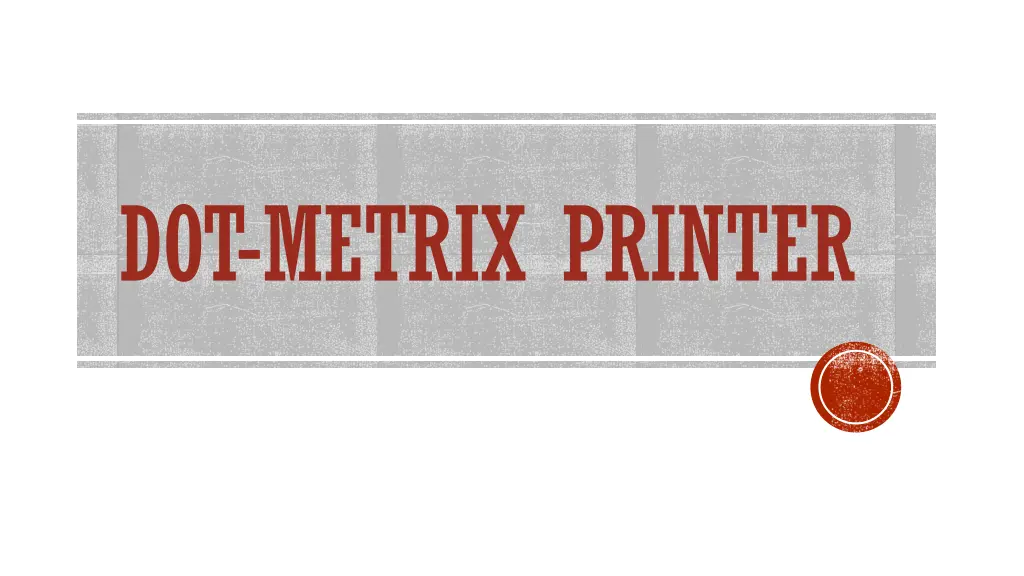 dot metrix printer