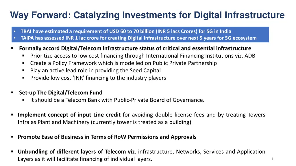 way forward catalyzing investments for digital