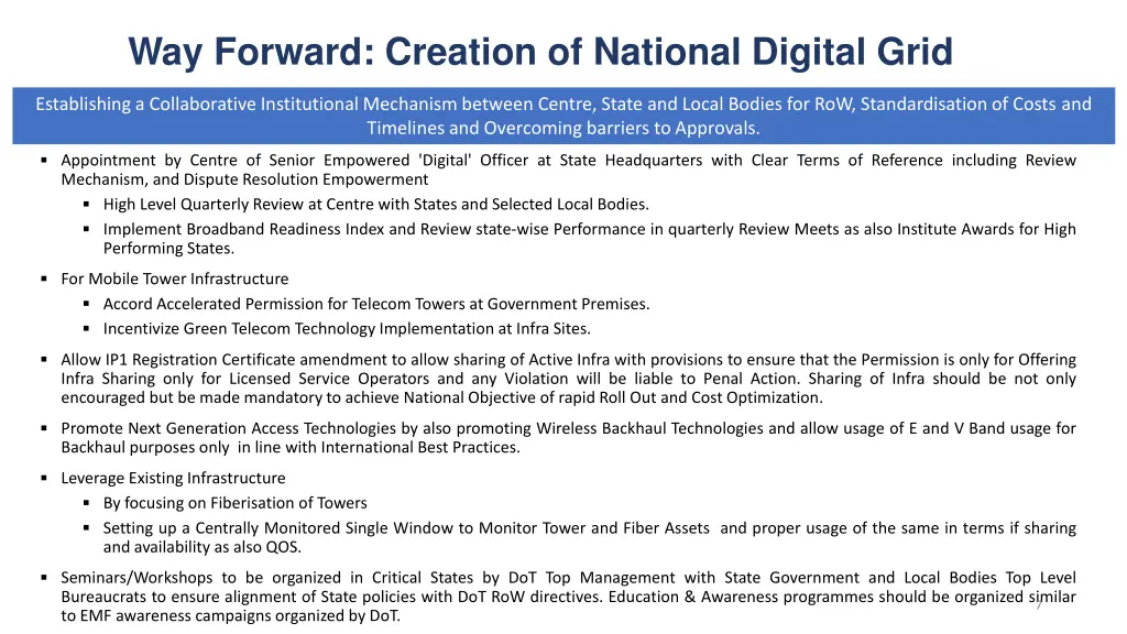 way forward creation of national digital grid