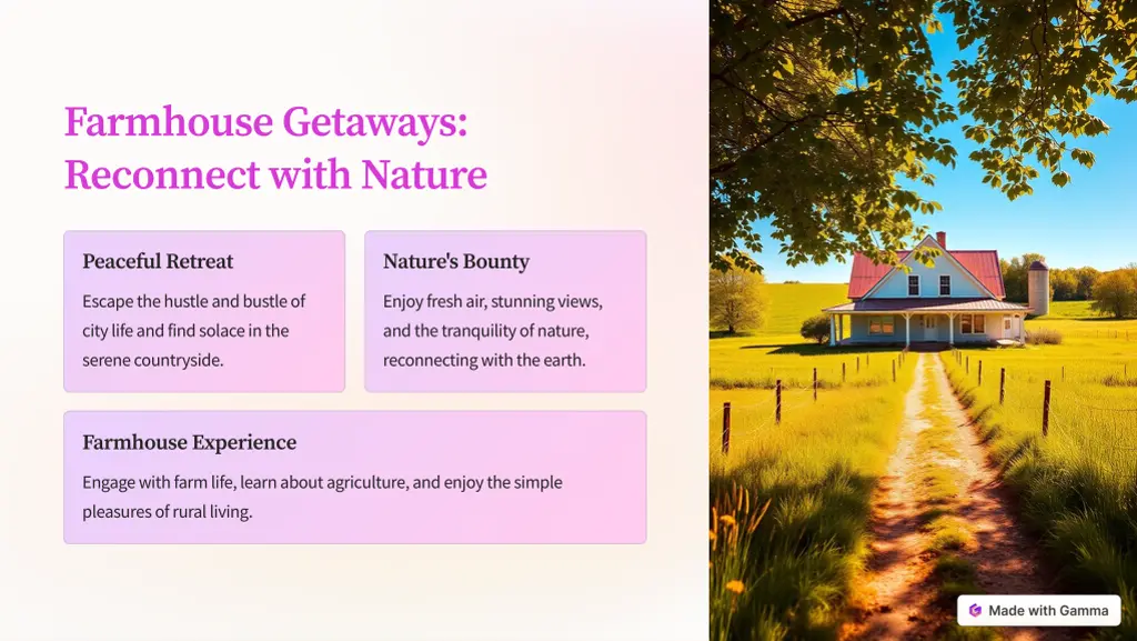 farmhouse getaways reconnect with nature