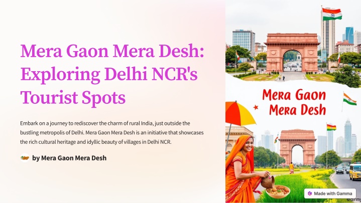 mera gaon mera desh exploring delhi ncr s tourist