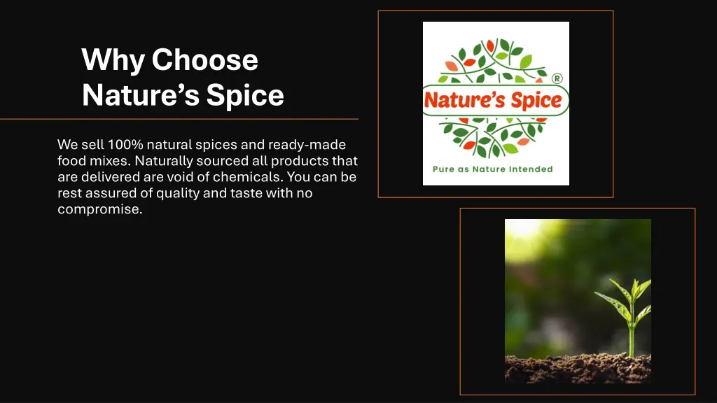 why choose nature s spice