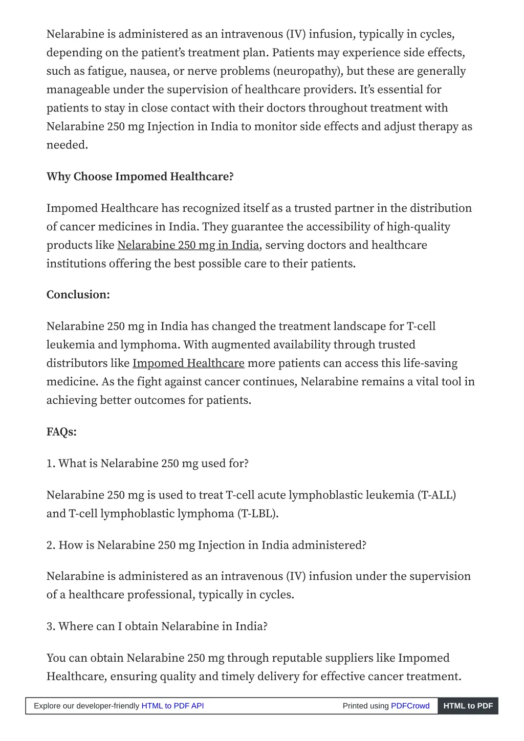 nelarabine is administered as an intravenous