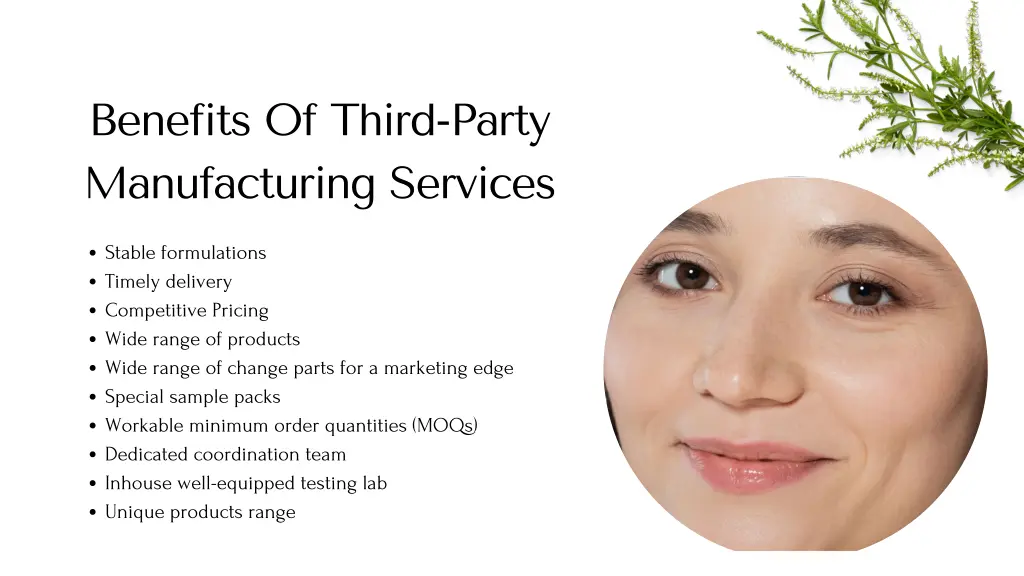 benefits of third party manufacturing services