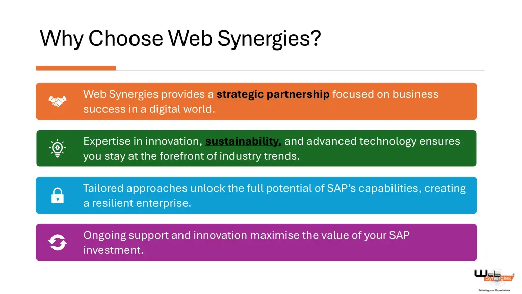 why choose web synergies