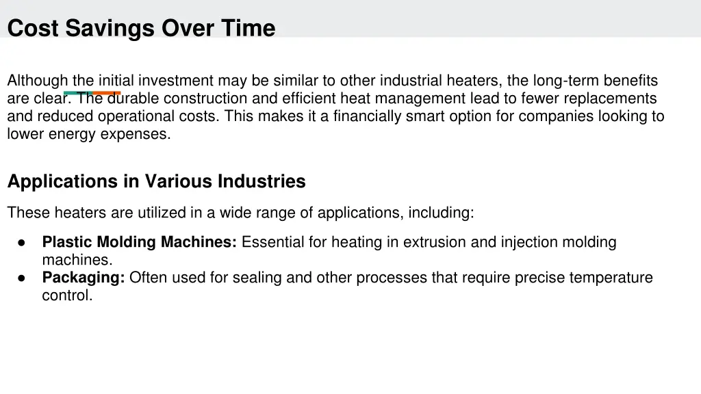 cost savings over time