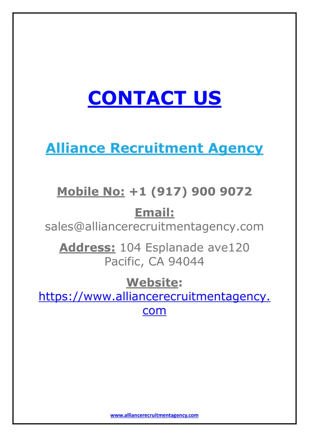 contact us