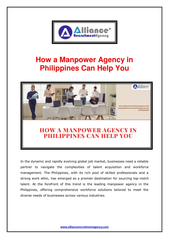 how a manpower agency in philippines can help you