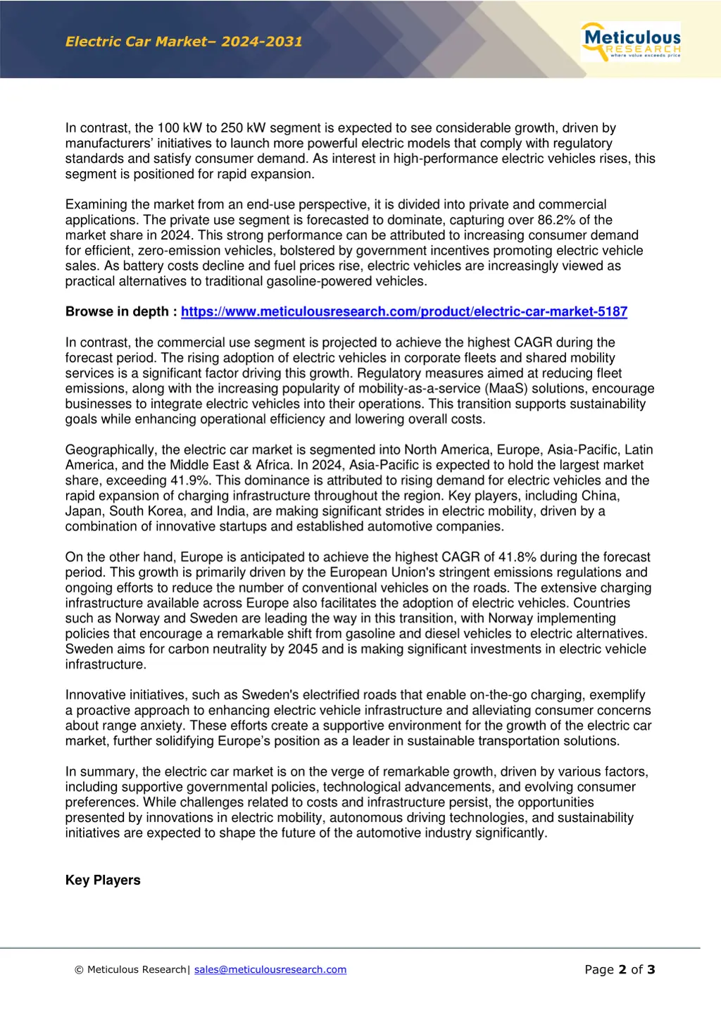 electric car market 2024 2031 1