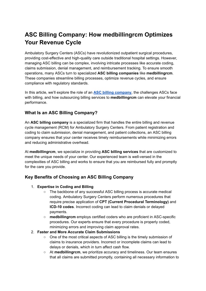 asc billing company how medbillingrcm optimizes