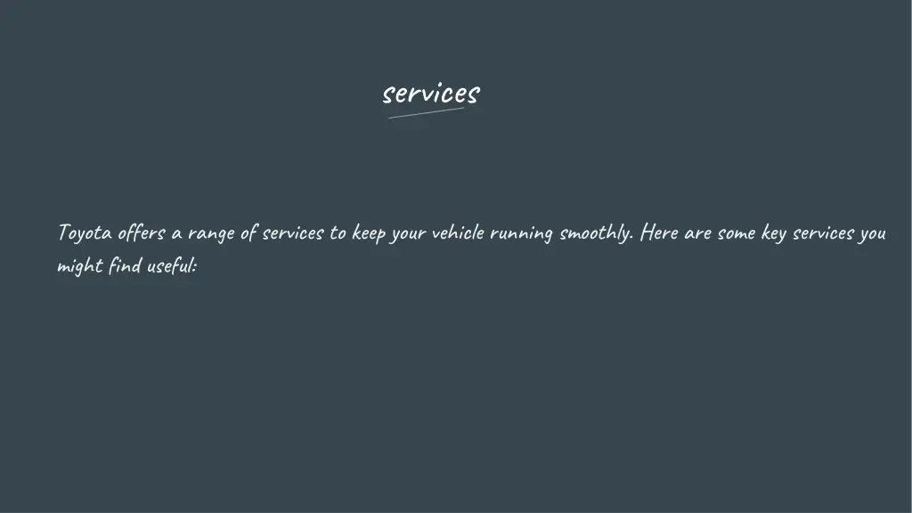 services