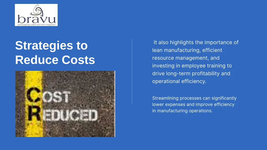 strategies to reduce costs
