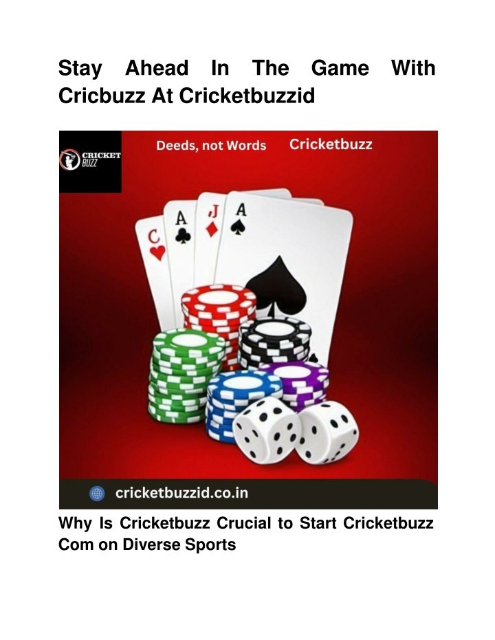 stay ahead in the game with cricbuzz