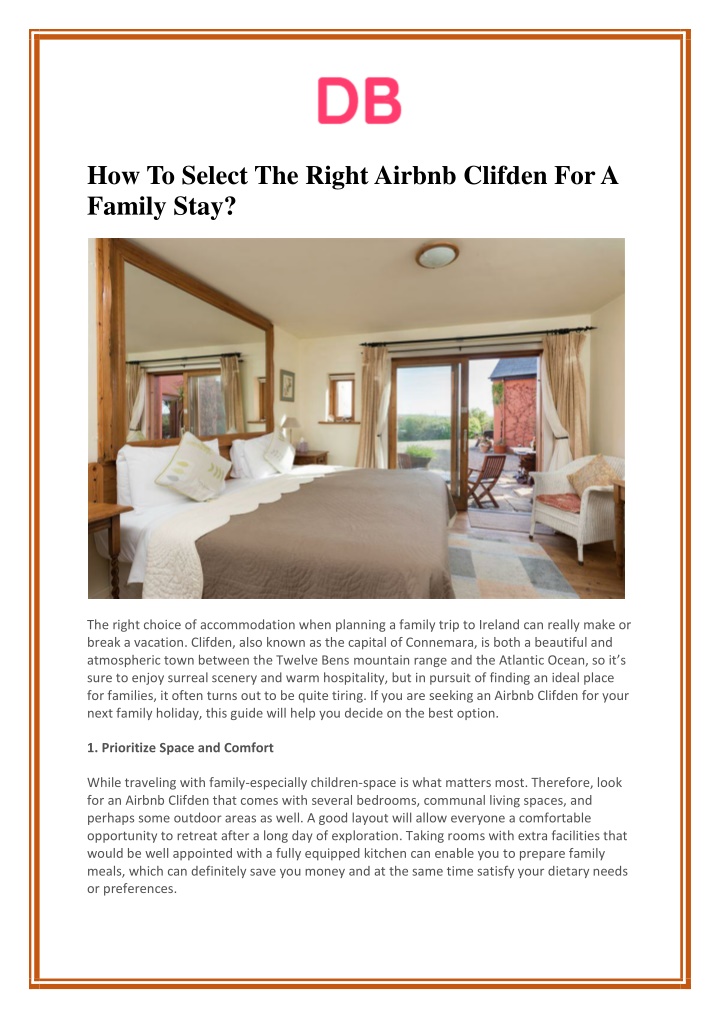 how to select the right airbnb clifden