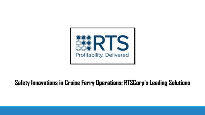 safety innovations in cruise ferry operations