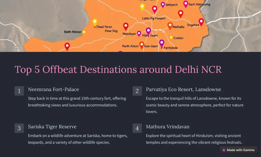 top 5 offbeat destinations around delhi ncr