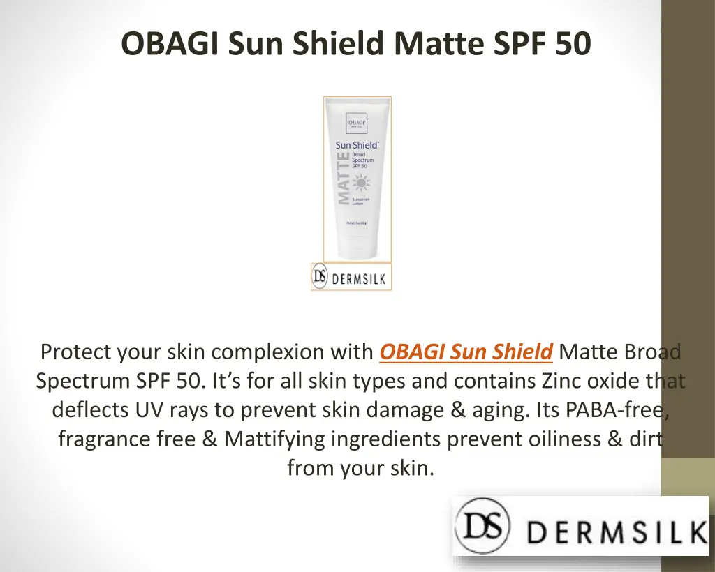 obagi sun shield matte spf 50