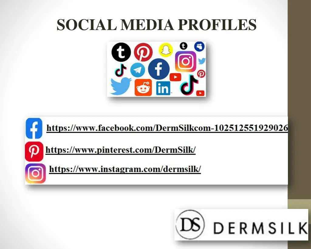 social media profiles