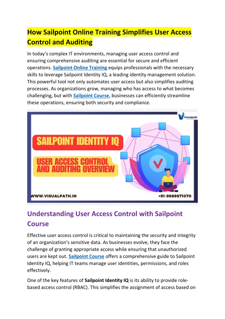 how sailpoint online training simplifies user