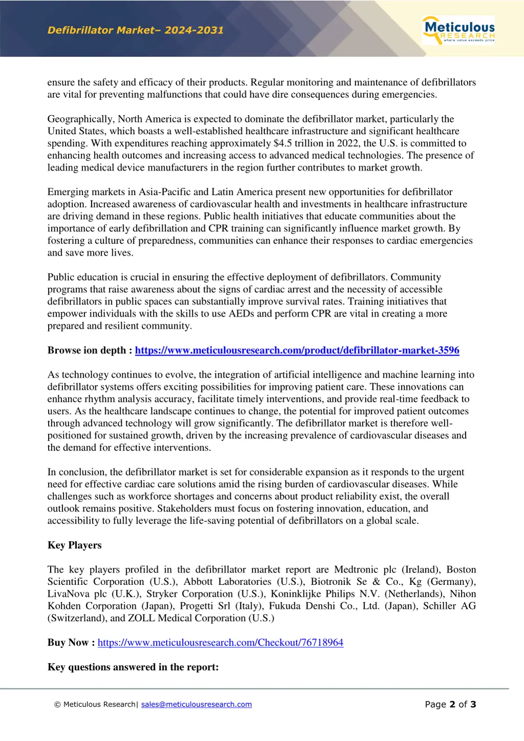 defibrillator market 2024 2031 1