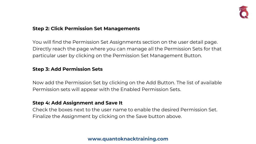 step 2 click permission set managements